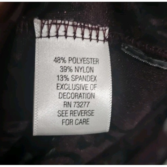 Simply Vera Wang Womens Whimsigoth Velvet Burnout Top Size L Sheer Fairy Grunge - Picture 7 of 9